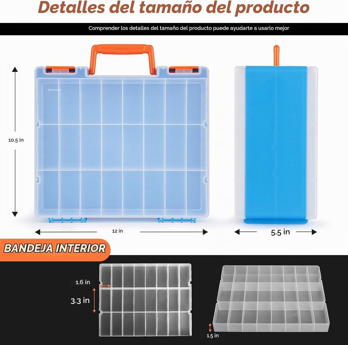 Blummy Estuche de transporte resistente para almacenamiento de 128...