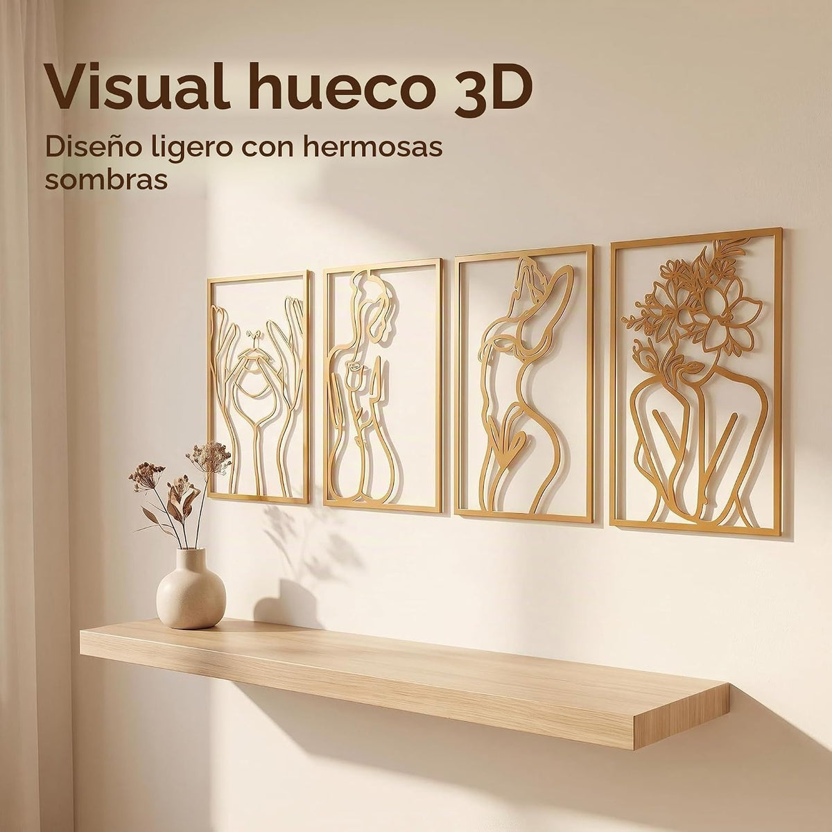 AMAATE Moderno juego de decoración abstracta para pared, pinturas c...
