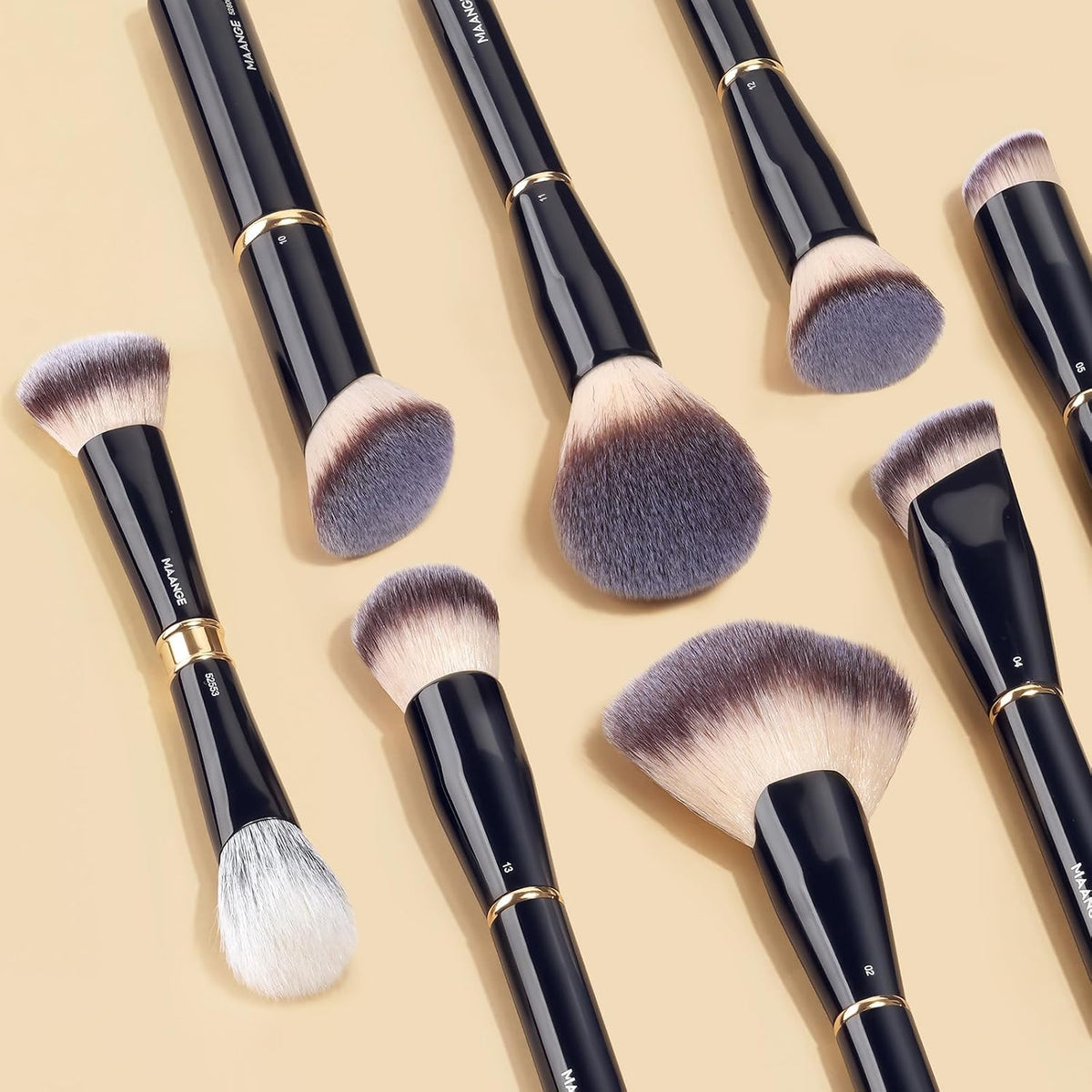 MAANGE Set de brochas de maquillaje 16 piezas, juego de brochas pro...