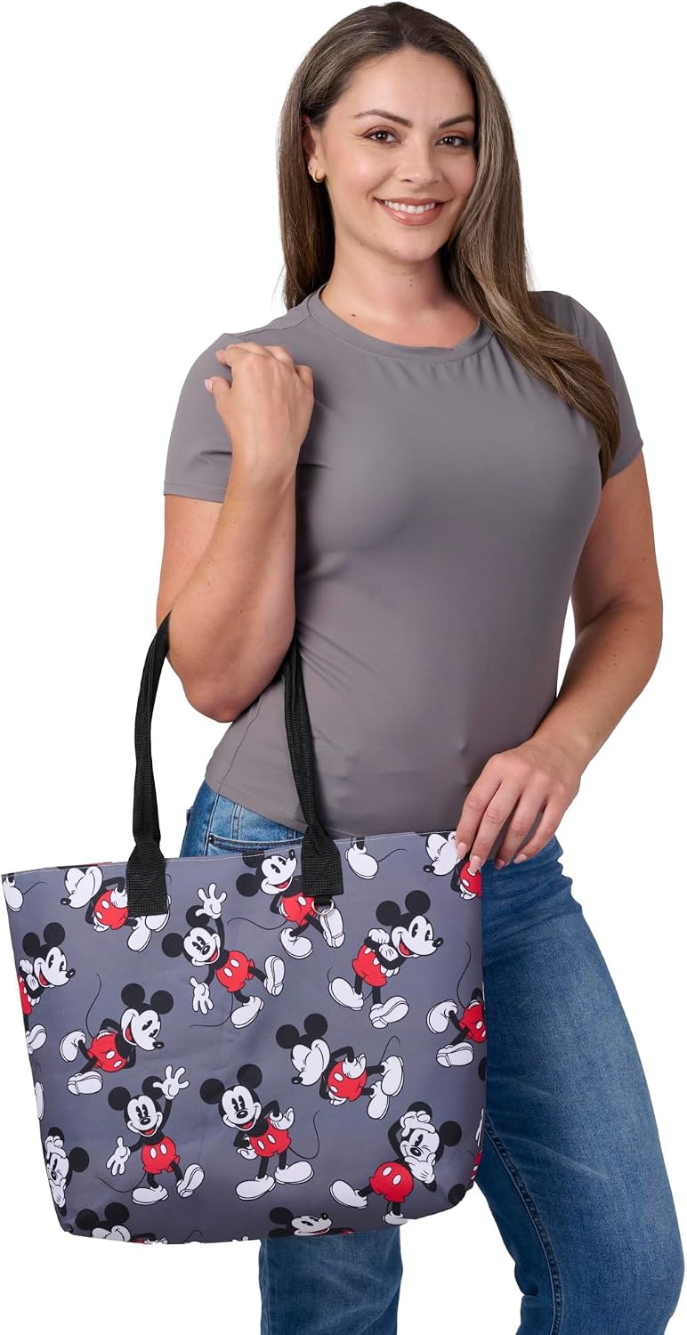Disney Tote Mickey Mouse - Bolso de hombro para mujer con estampado...