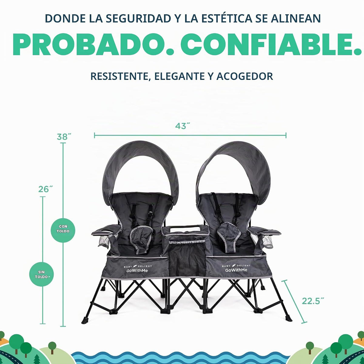 Baby Delight Go with Me Duo Deluxe - Silla portátil para niños, asi...