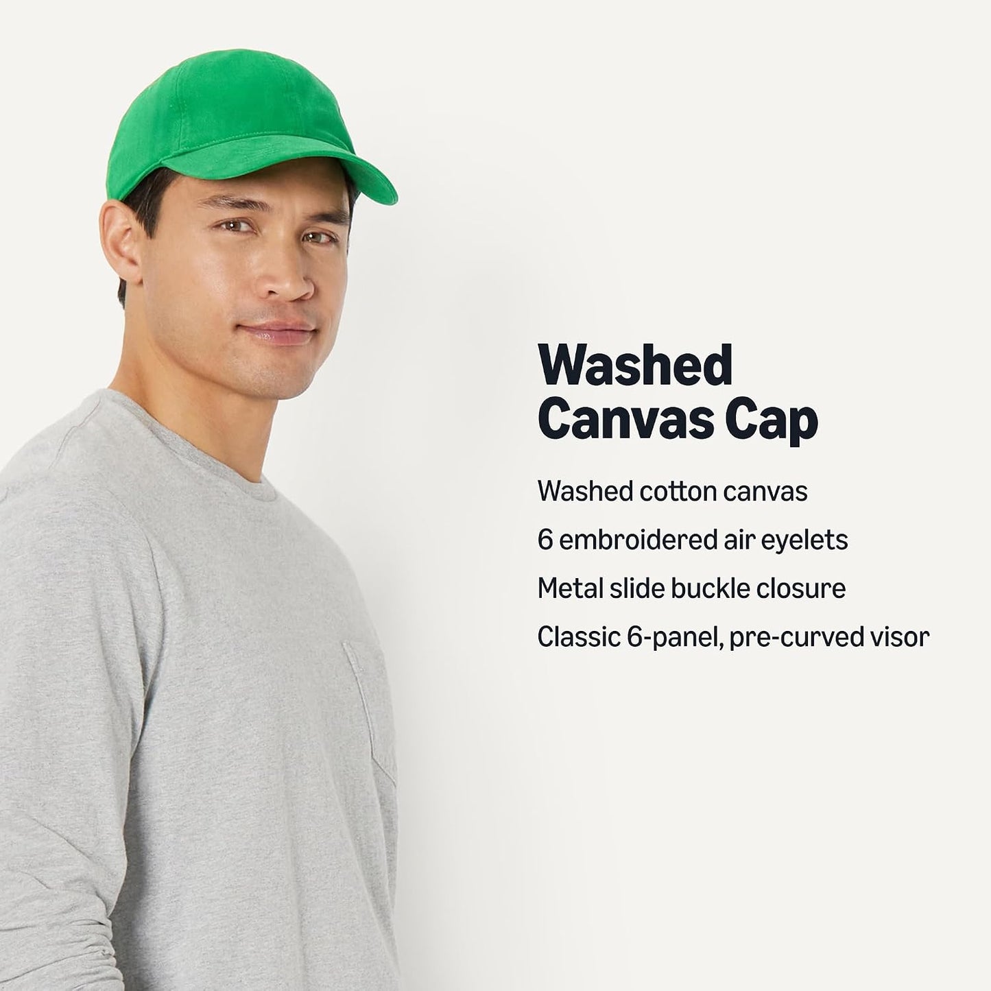 Amazon Essentials Gorra de béisbol de algodón lavado para hombre
