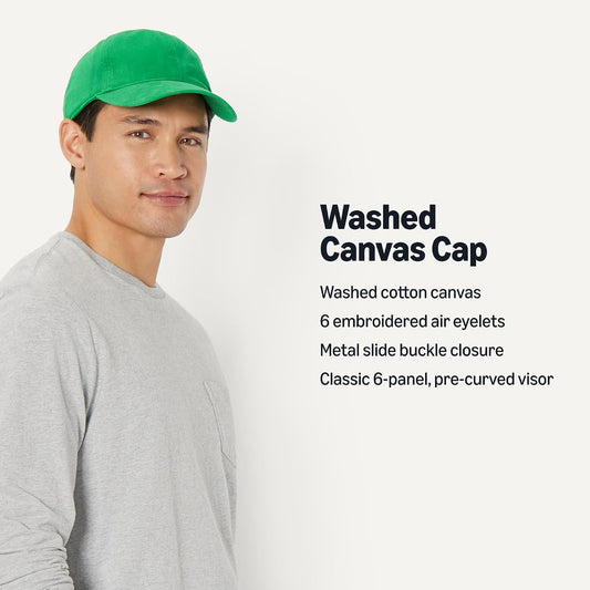 Amazon Essentials Gorra de béisbol de algodón lavado para hombre