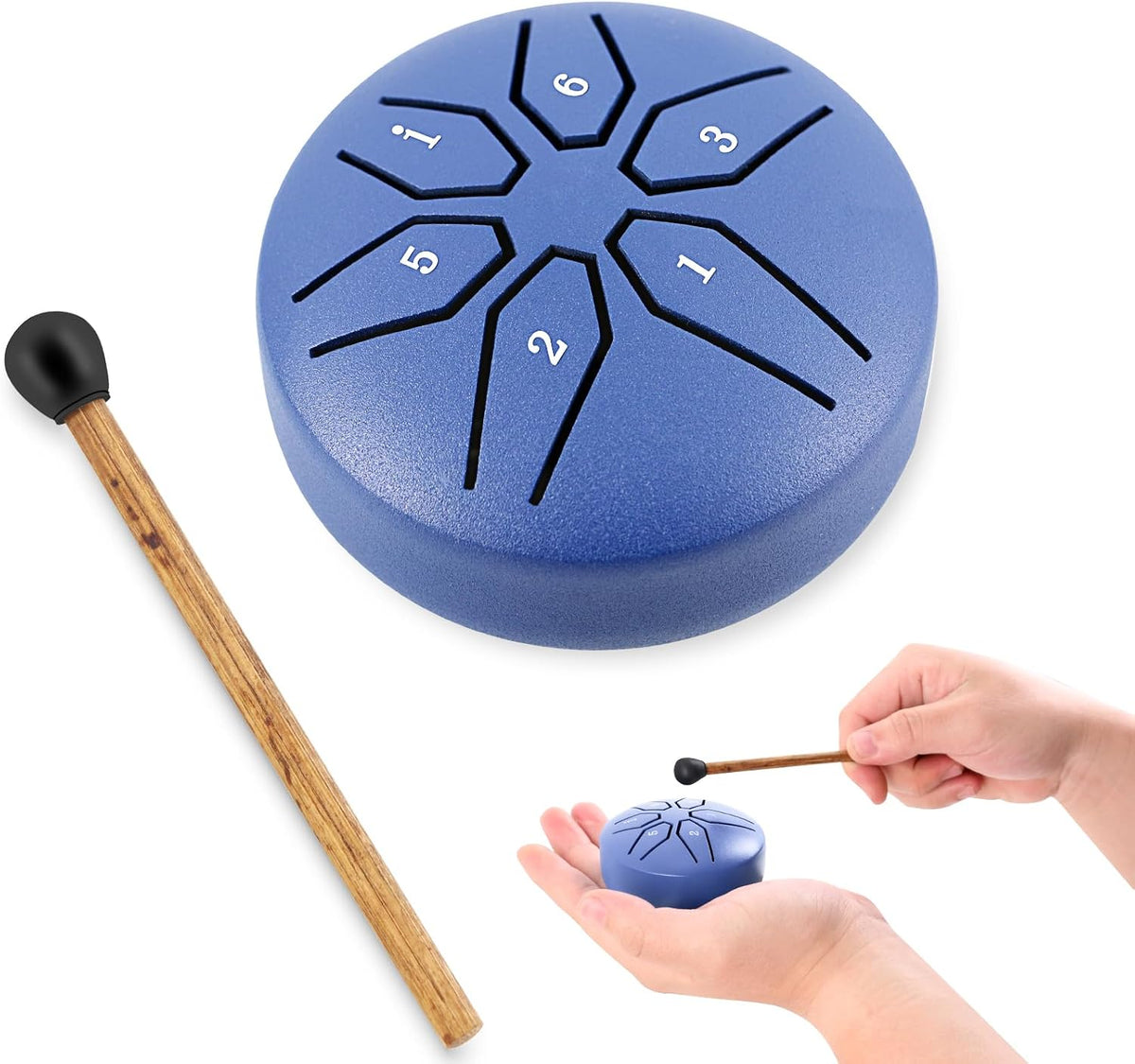 EASTROCK Mini Tambor de Lengua de Acero para Niños 3 Pulgadas 6 Not...