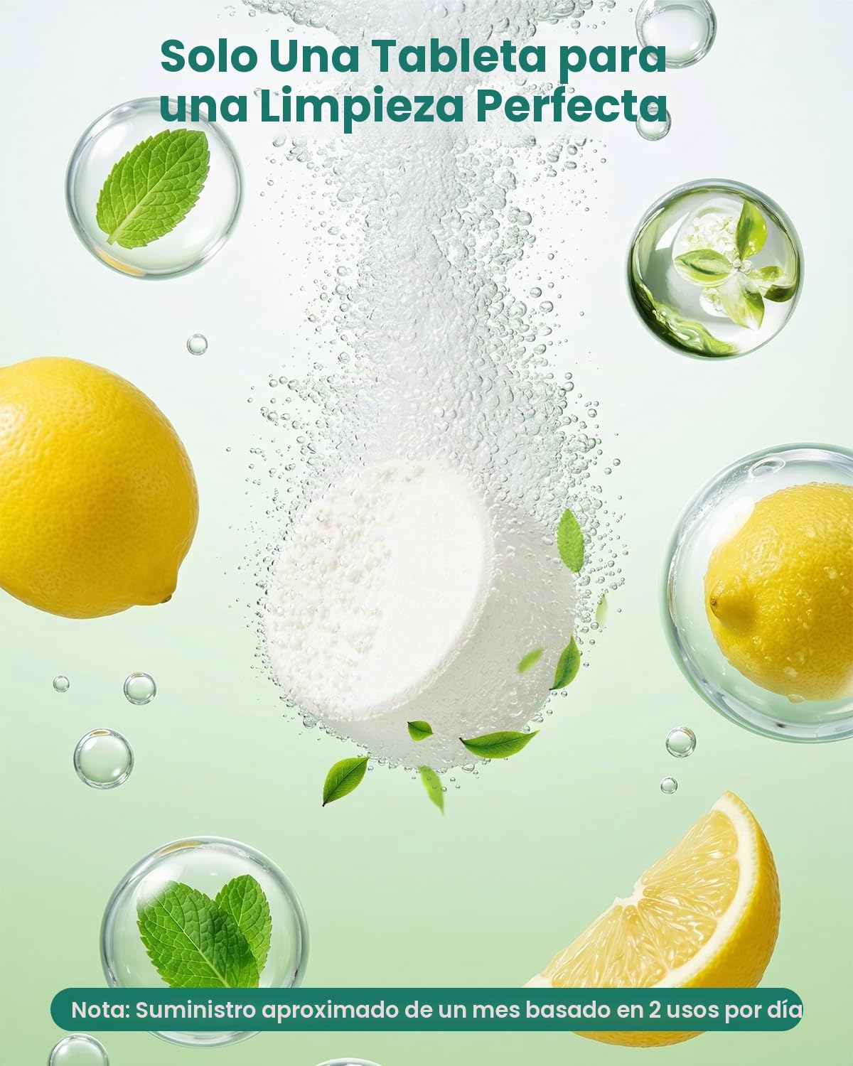 Comprimidos de detergente para lavadora de botellas 60PCS eficaces...