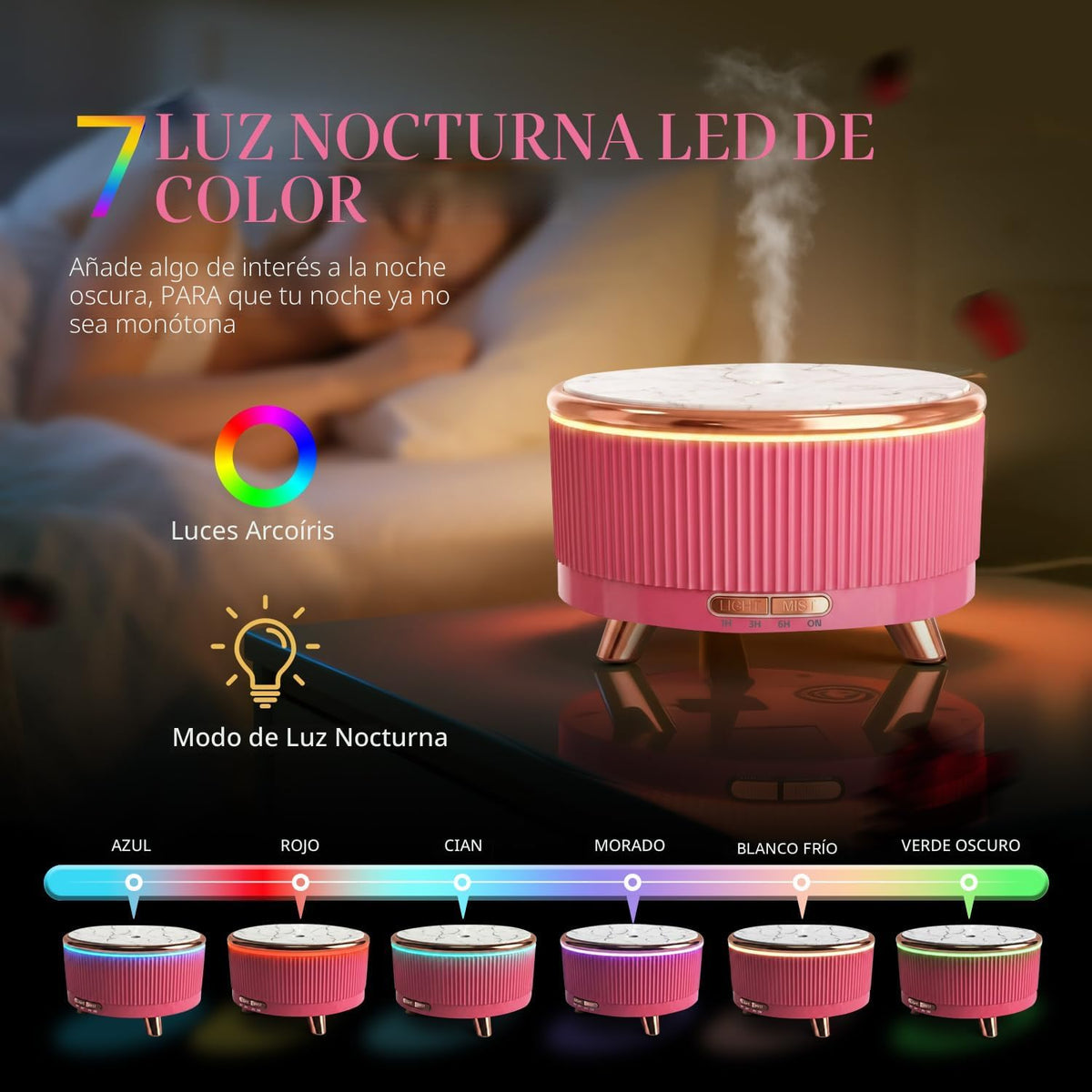YOUENKITY Difusor del aceite esencial de 16.9 fl oz, humidificador...
