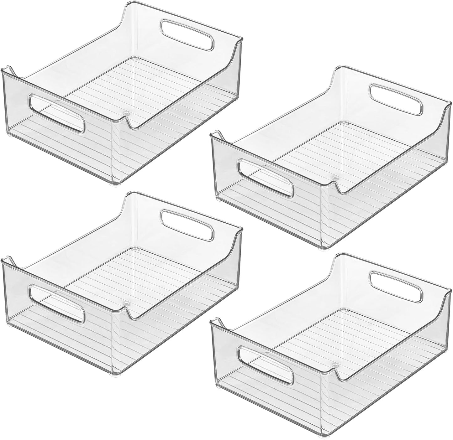 iDesign - Contenedor apilable de plástico para despensa, con asas,...