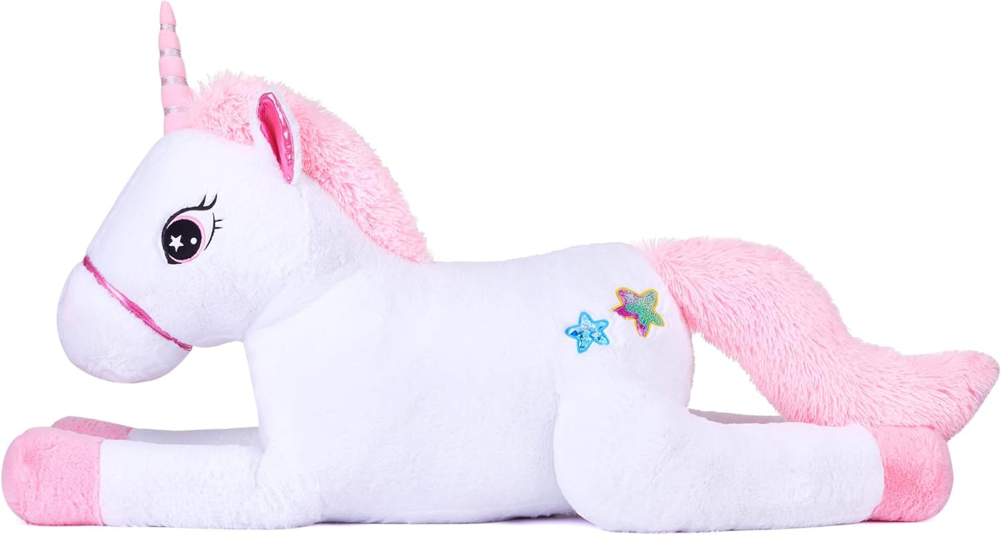 IKASA Juguete de peluche de unicornio gigante de 43 pulgadas, sin |...