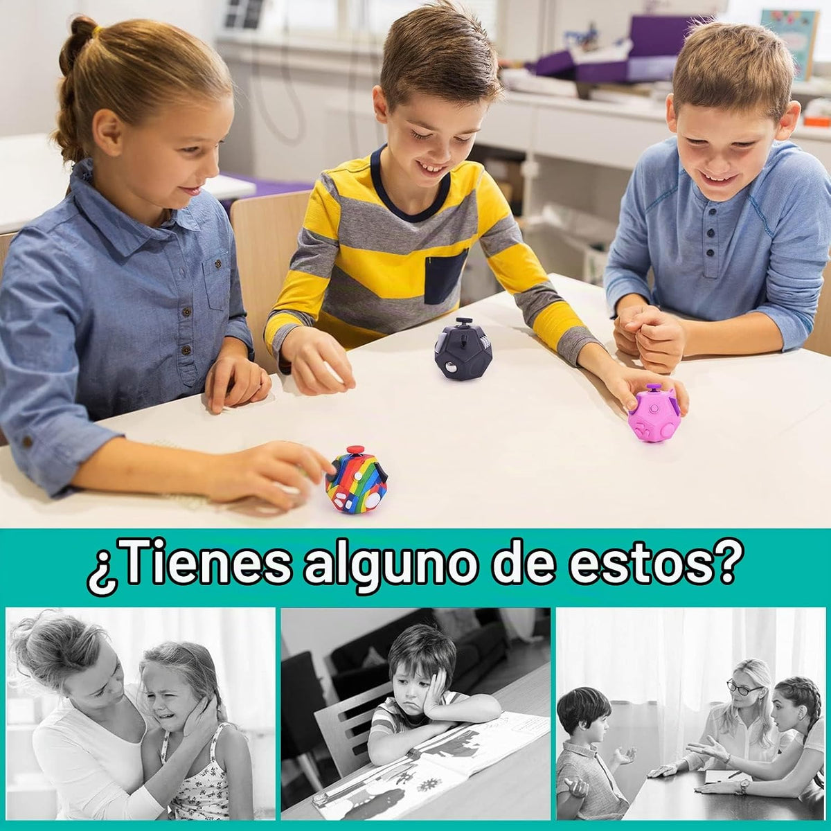 UOOEFUN Mini Cubo de Juguetes Fidget, Cubo de Juguetes de 12 Lados...