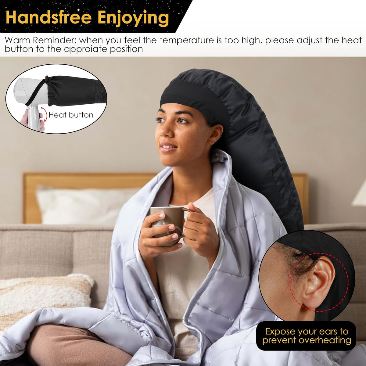 TEPENAR Accesorio para secador de pelo: tapas ajustables para secad...
