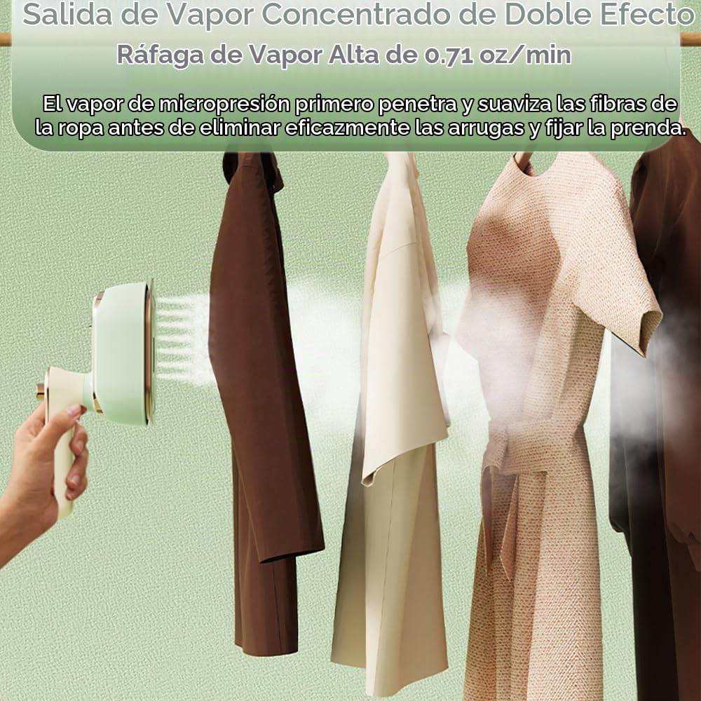 Plancha vaporera de viaje para ropa con un tanque de agua de 5.1 fl...