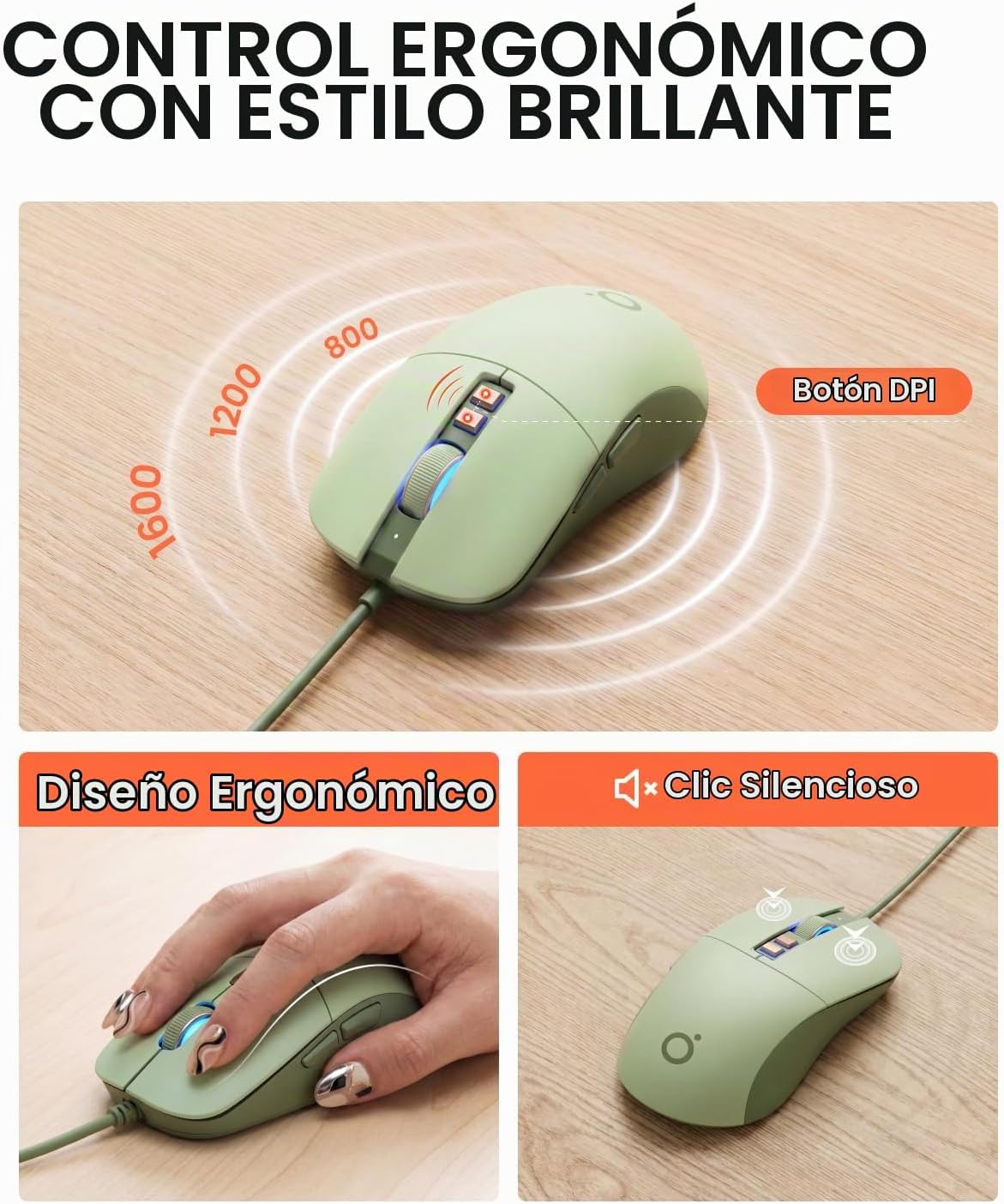 EWEADN Combo de teclado y ratón con cable estilo máquina de escribi...