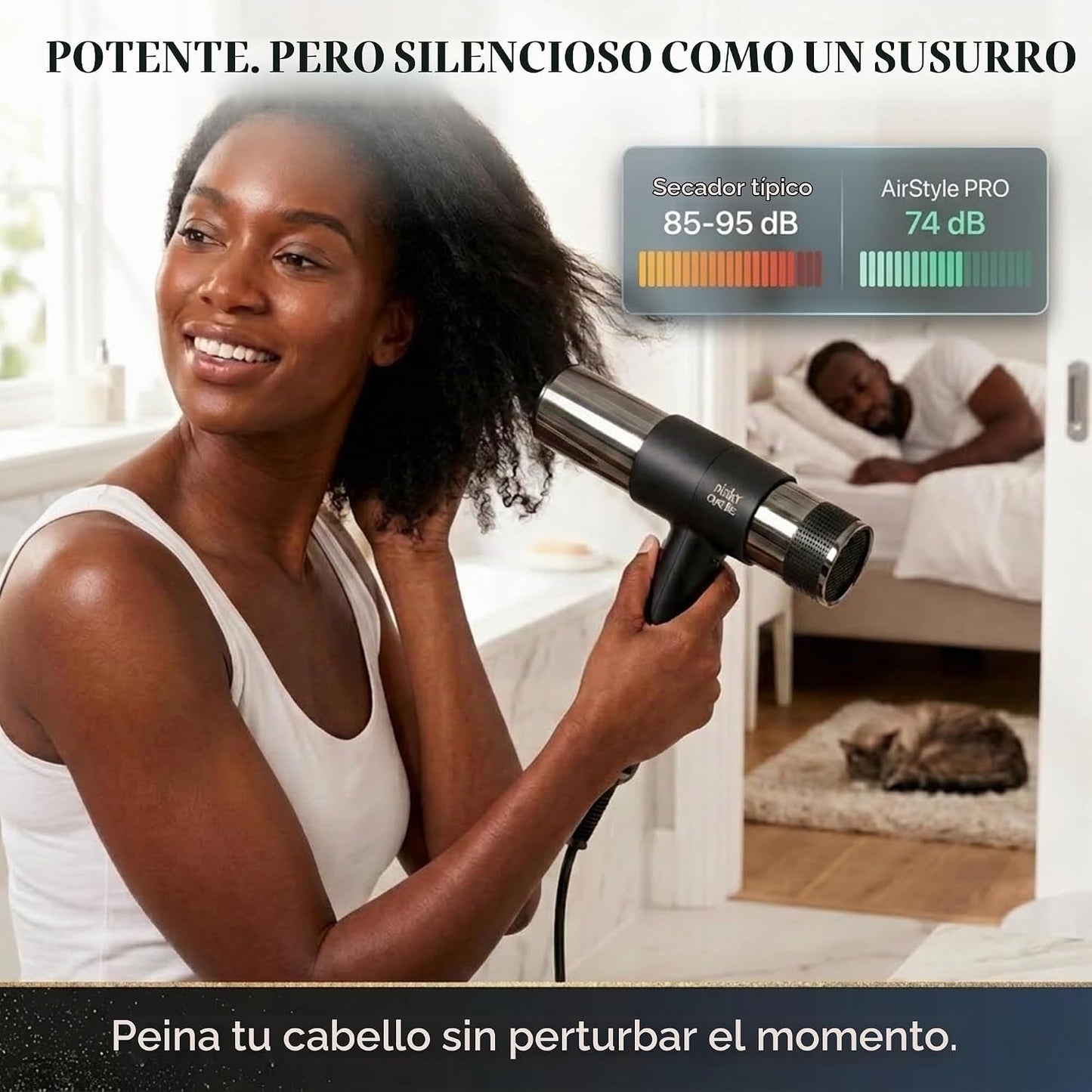 Nicky Clarke Secador de pelo difusor, secador infrarrojo iónico par...