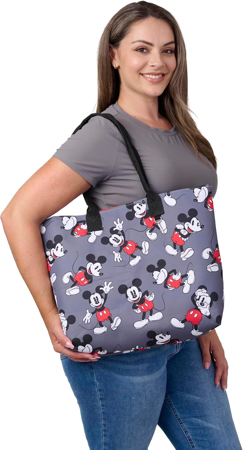 Disney Tote Mickey Mouse - Bolso de hombro para mujer con estampado...
