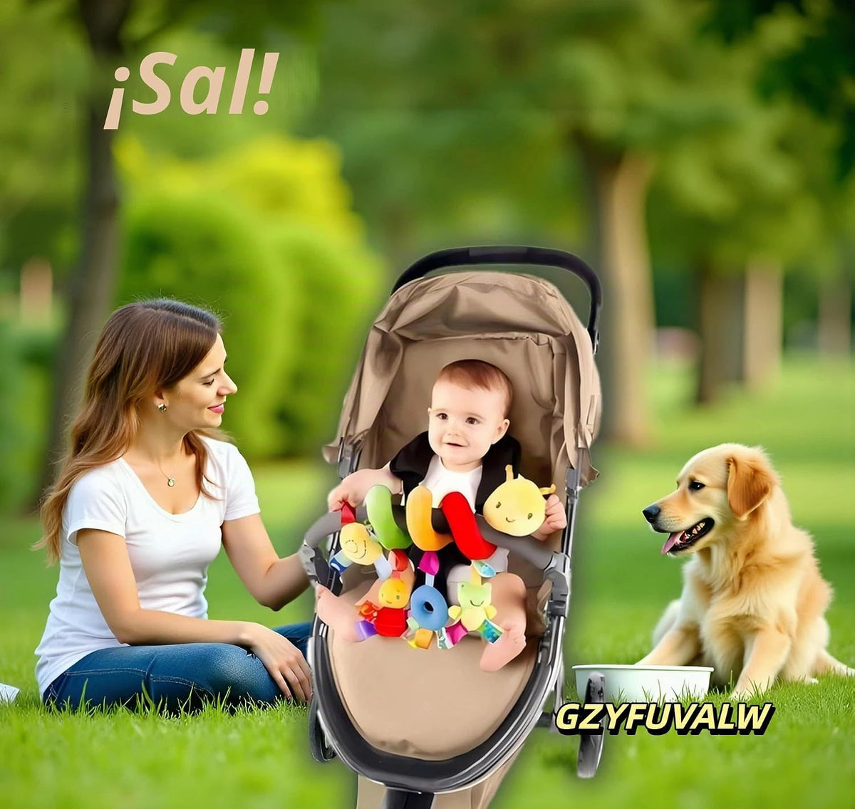 GZYFUVALW Asiento de coche y cochecito de juguete, juguetes para be...
