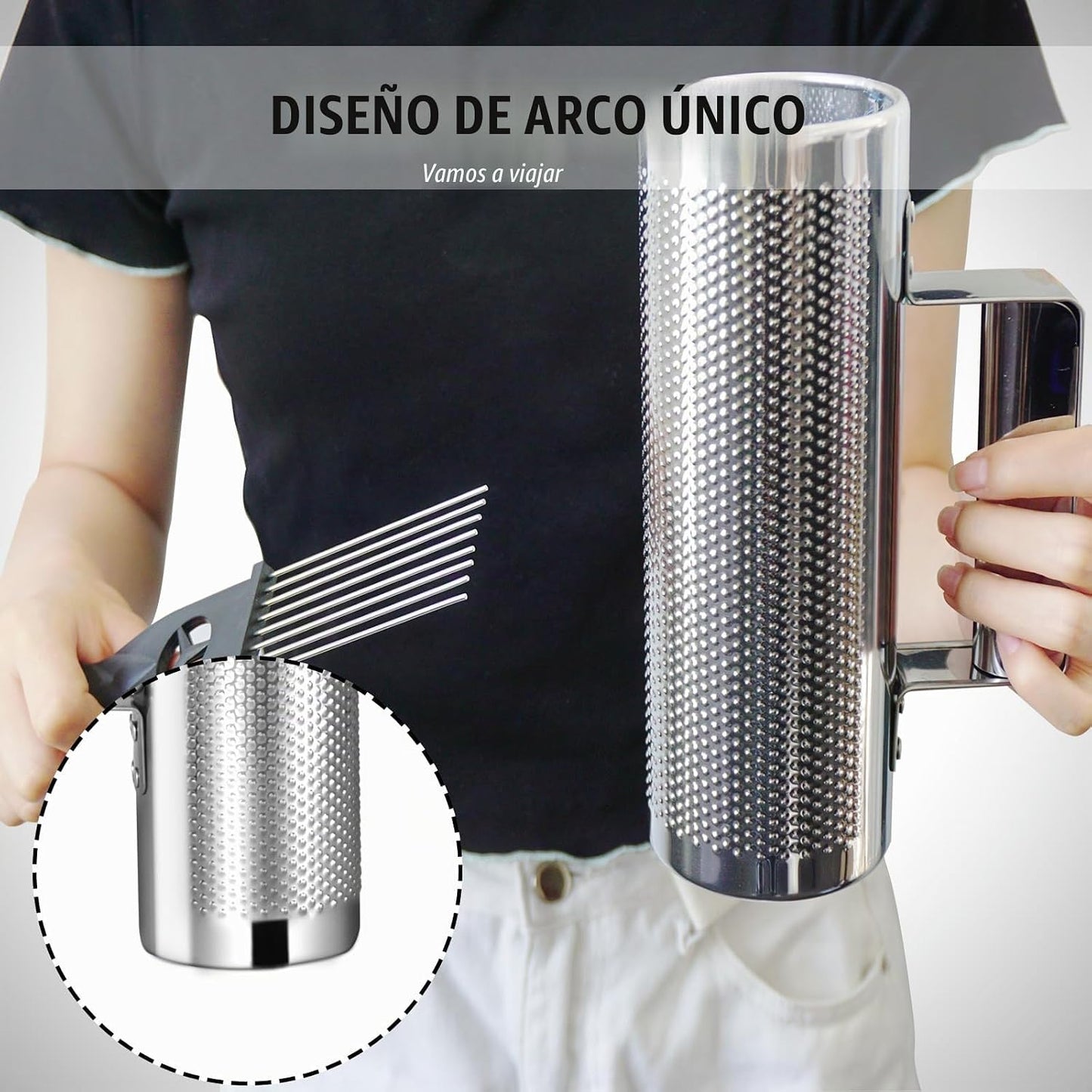 Soulmate Güiro de 10"x3" - Instrumento de Metal Güiro de Ac...