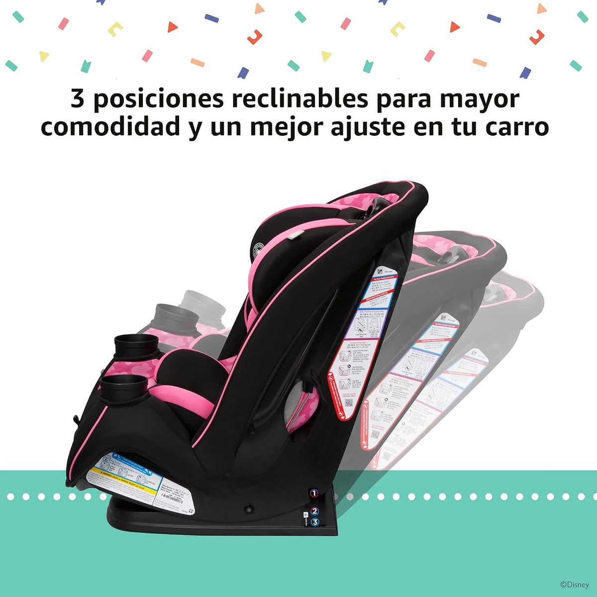 Disney Baby Grow and Go - Asiento convertible todo en uno para auto...
