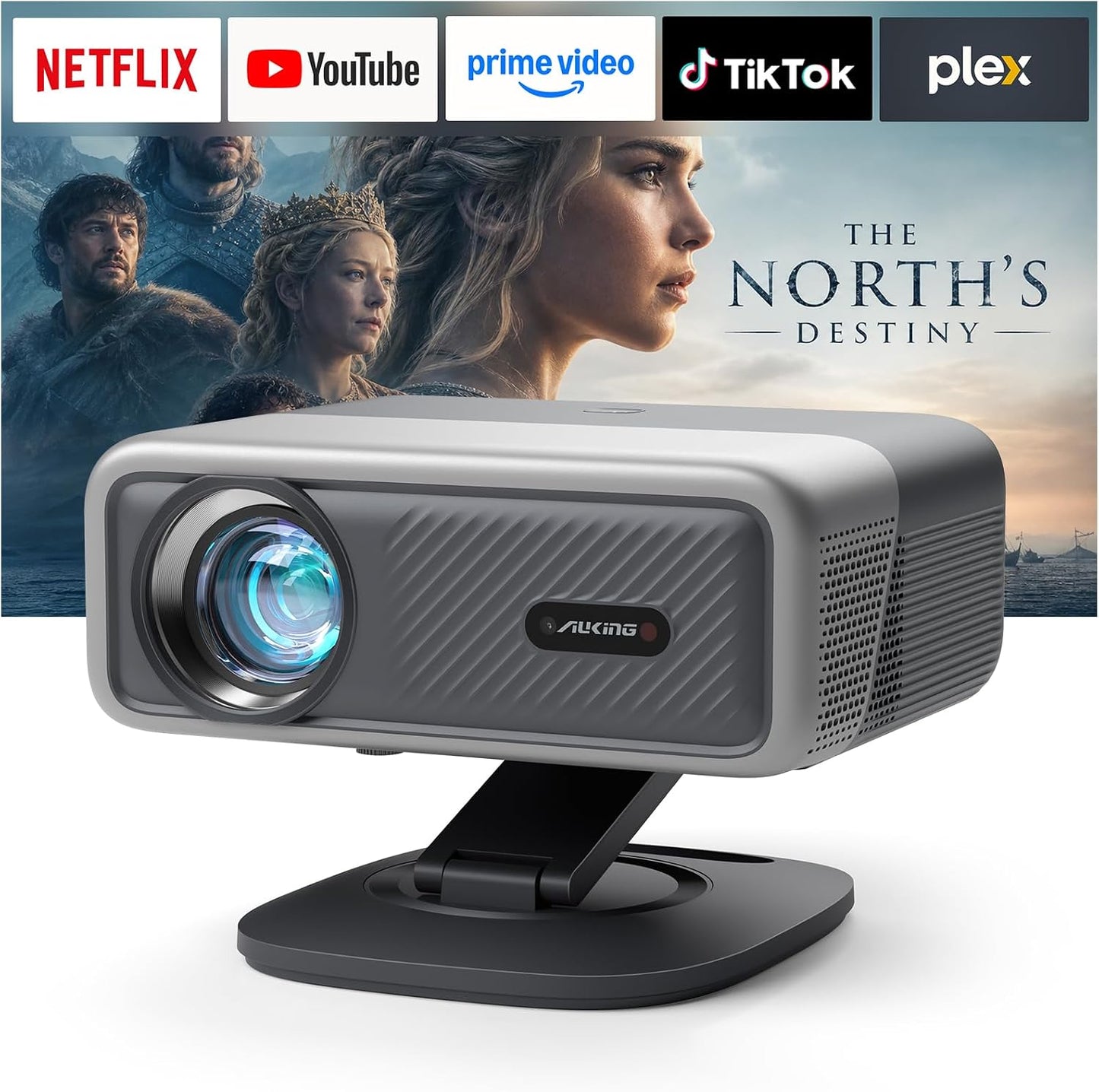 Proyector 4K con WiFi y Bluetooth, proyector TOF en tiempo real de...