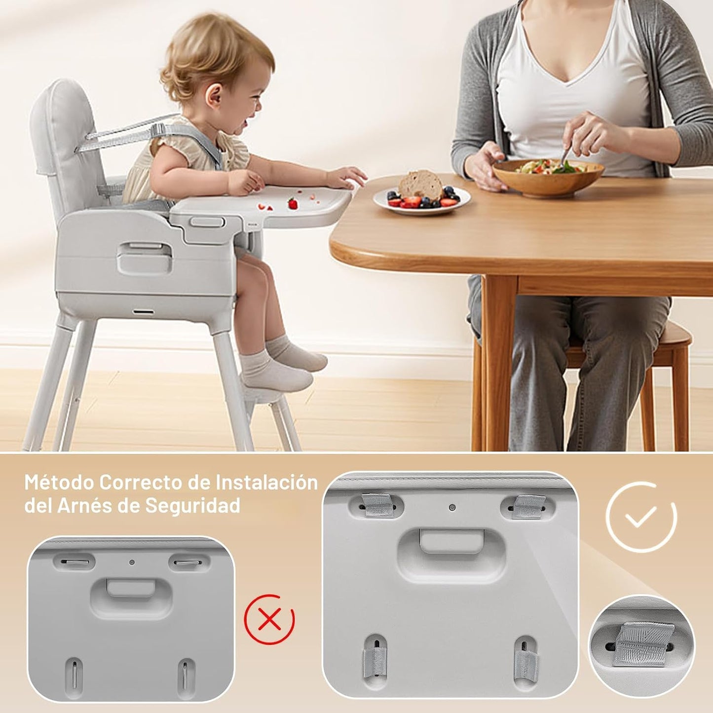 Obee Odee Silla Alta Portátil 3 en 1 para Bebés y Niños Pequeños, S...