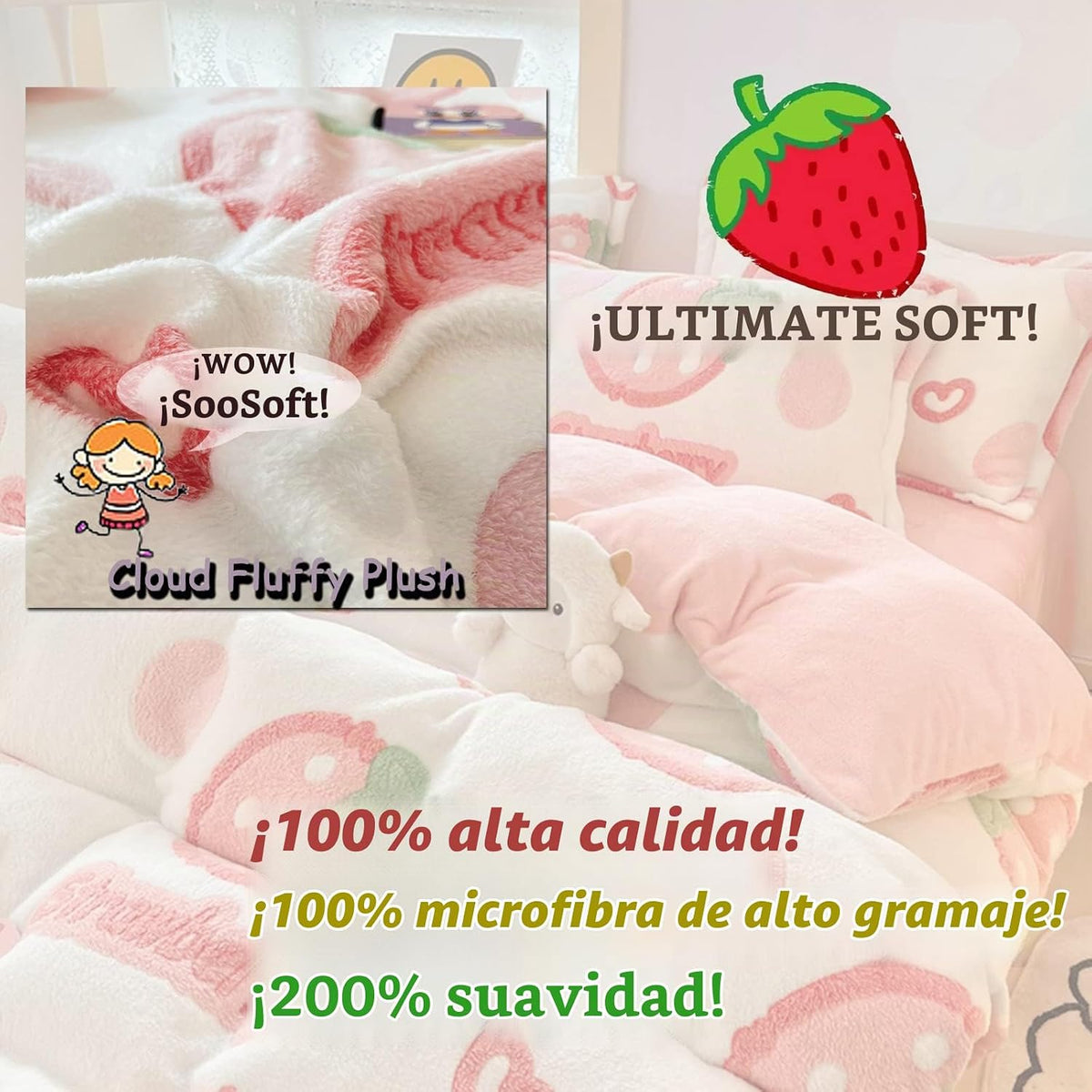 Juego de funda de edredón individual MorroMorn, juego de ropa de ca...