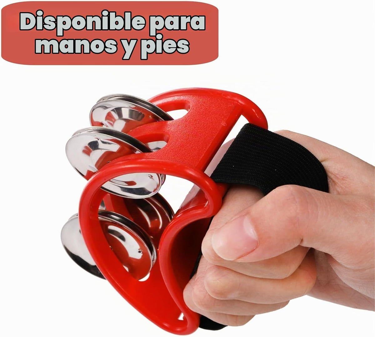 Eorbow Pandereta de 12 piezas para adultos, pandereta de media luna...