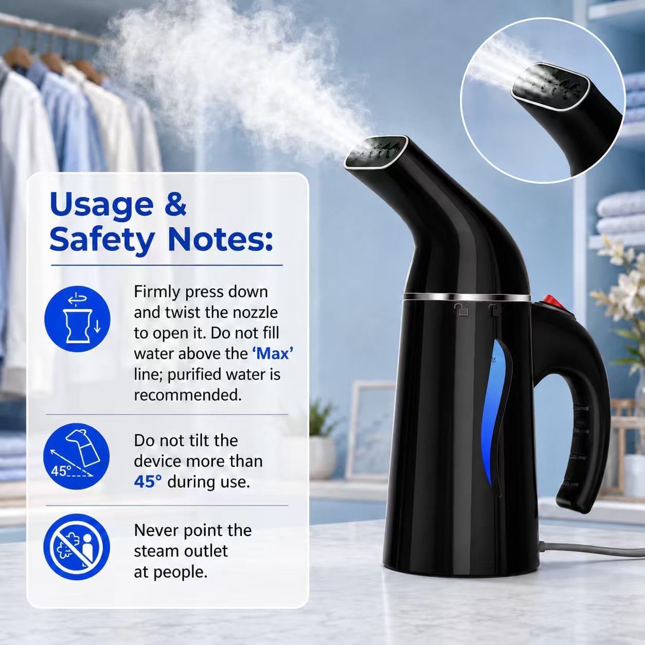 Vaporizador para ropa, vaporizador portátil para ropa, vaporizador...