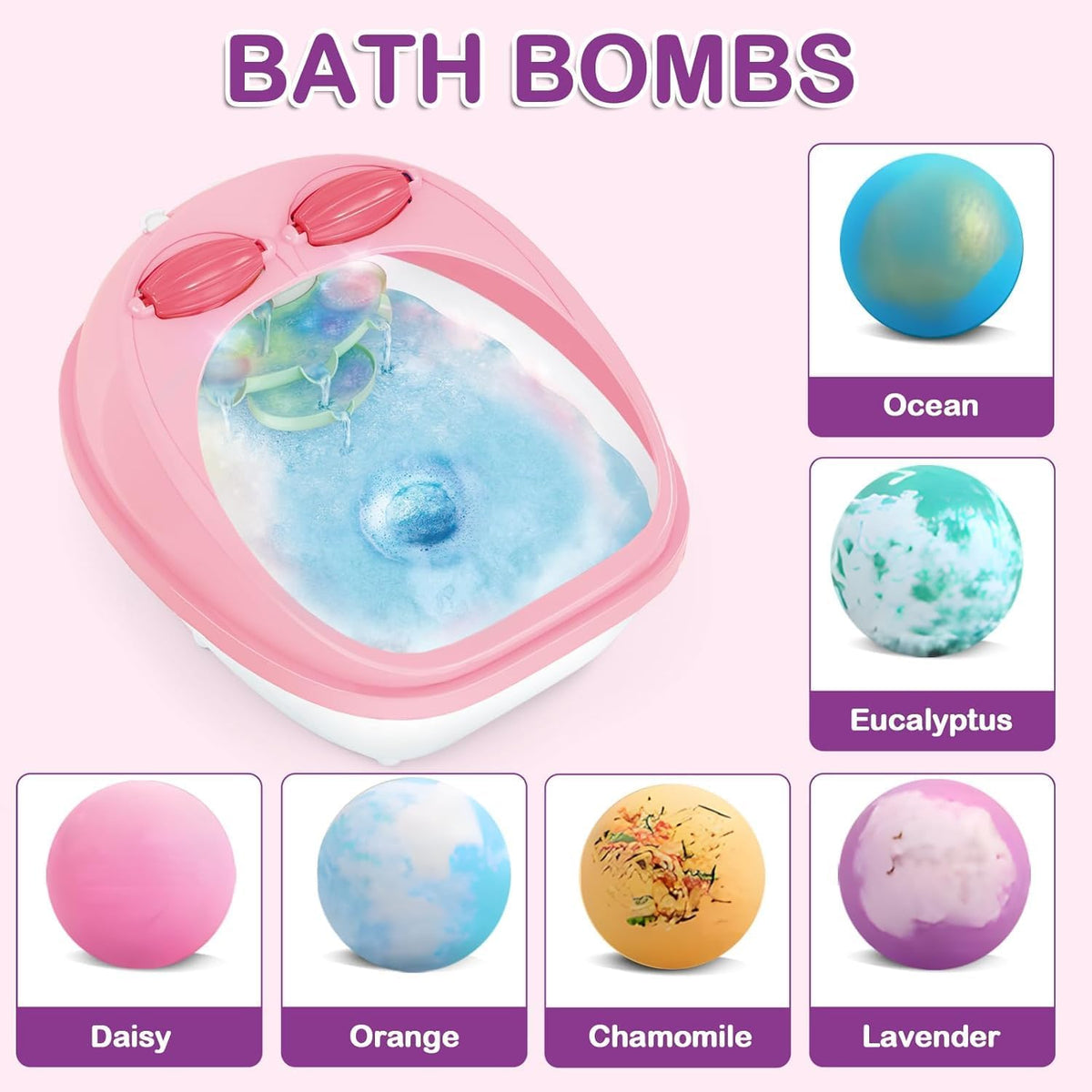 Kit de spa de pies para niñas de 6 a 12 años, juego de arte de uñas...