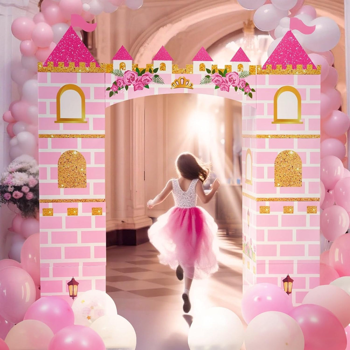 WERNNSAI Decoración rosa del partido de la princesa del castillo de...