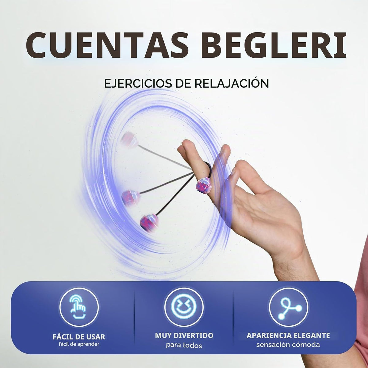 BUBEHYMY Perlas para Ansiedad, Juguete Metalico para Relajarse en O...