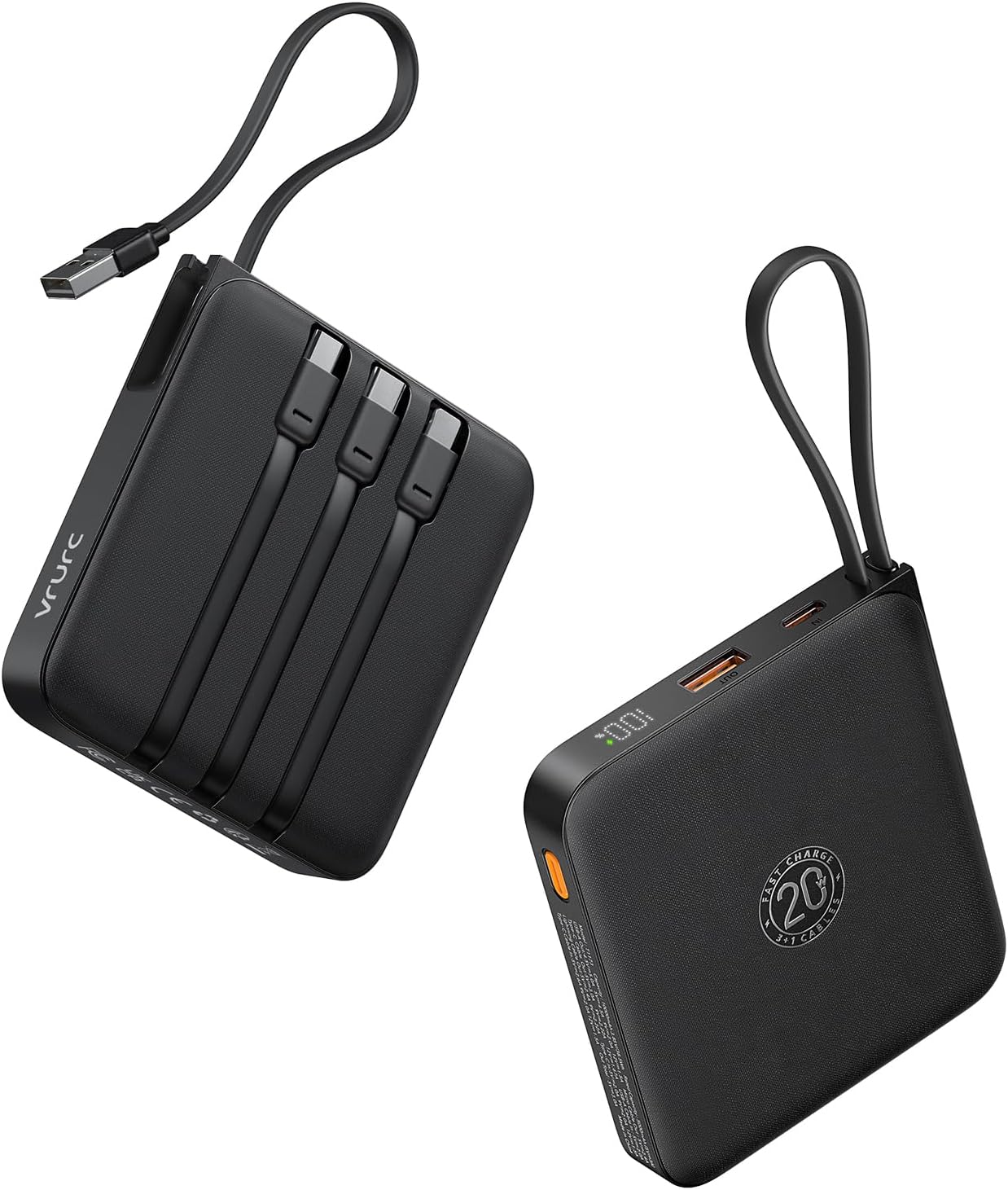 VRURC Cargador portátil de 20000 mAh de carga rápida de 20 W con 4...