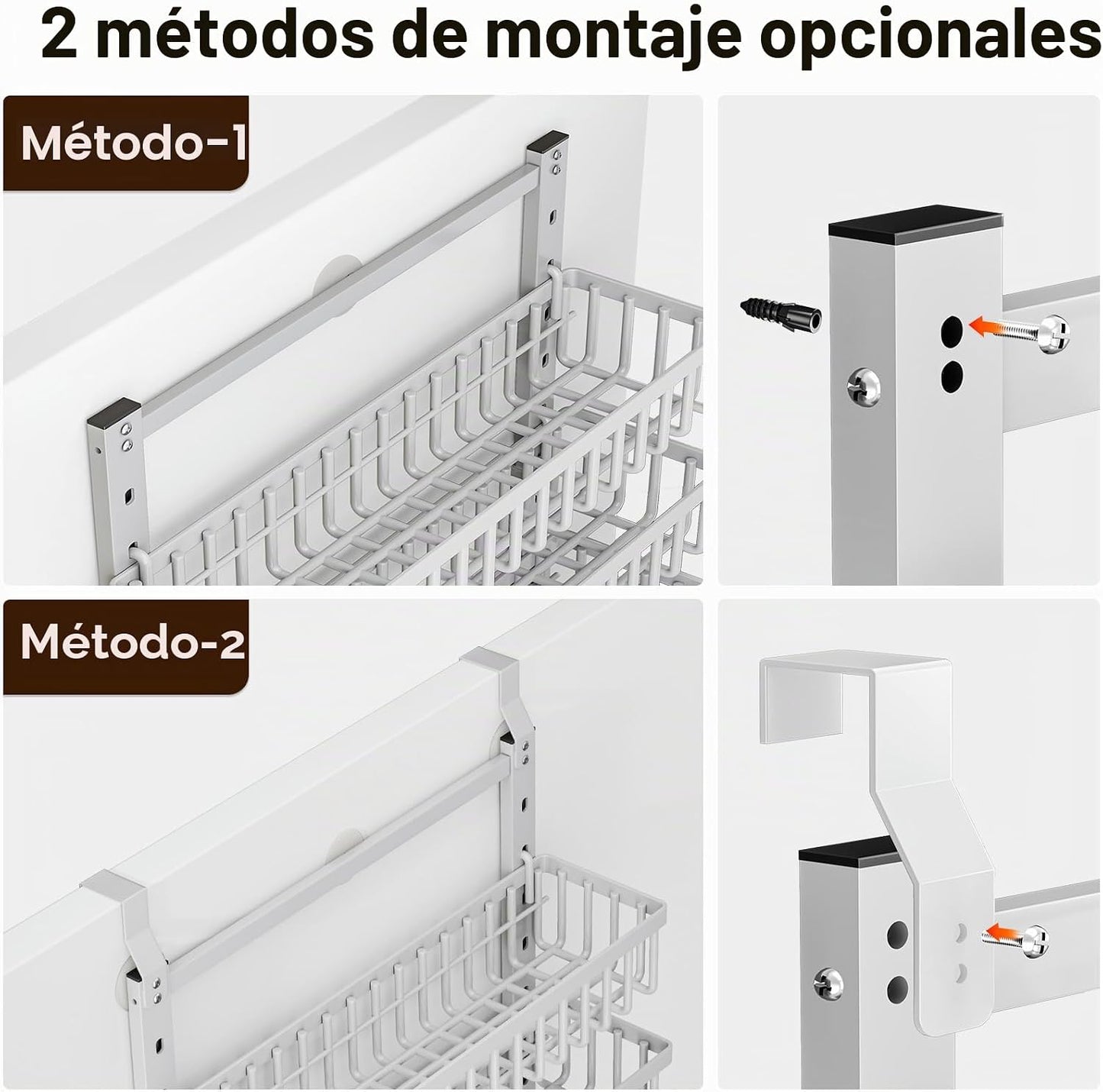 POKIPO Organizador de despensa de 9 niveles sobre la puerta, soport...