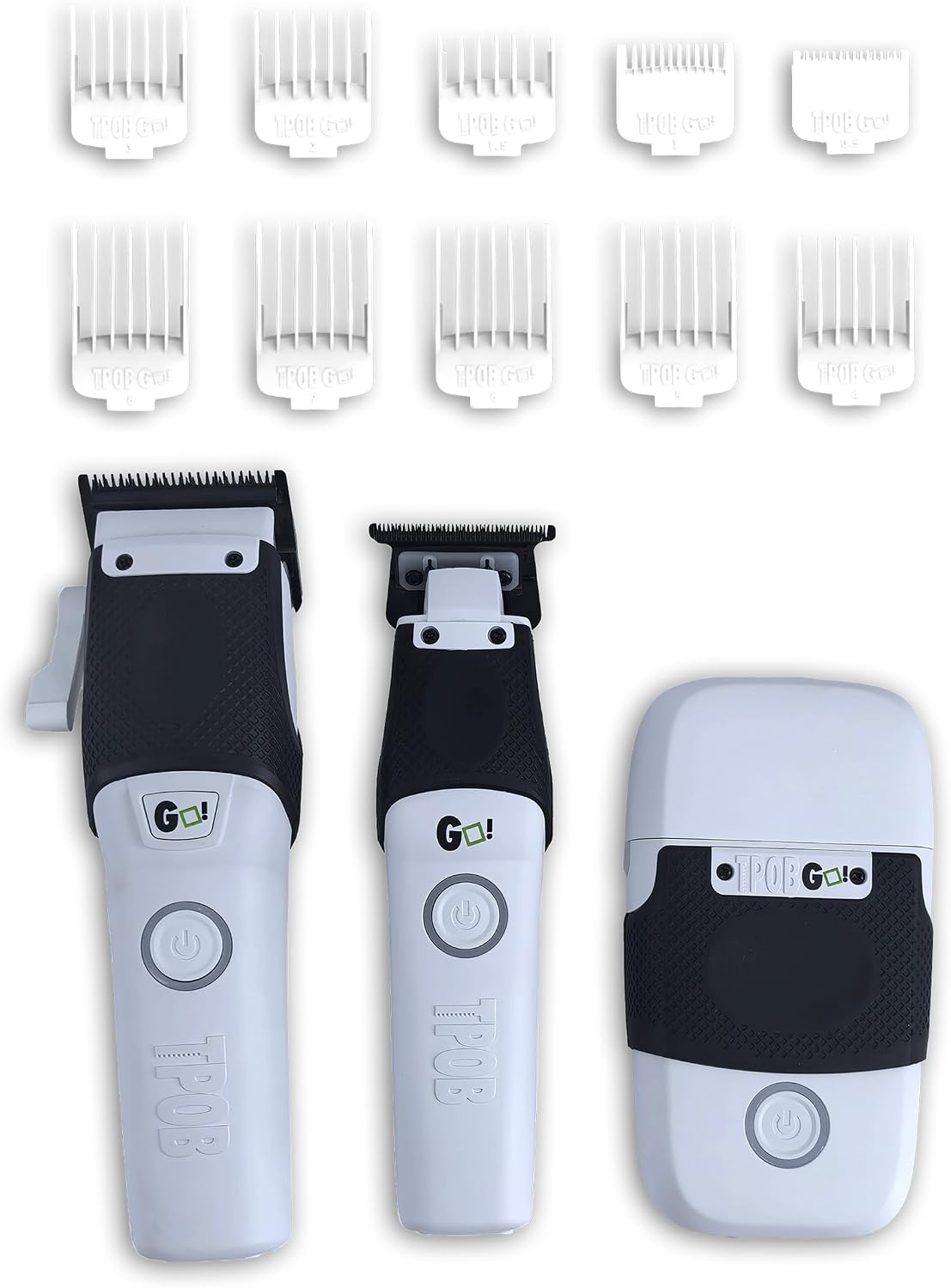 TPOB Profesional Barber Clippers Go White Edition Clipper Set de af...