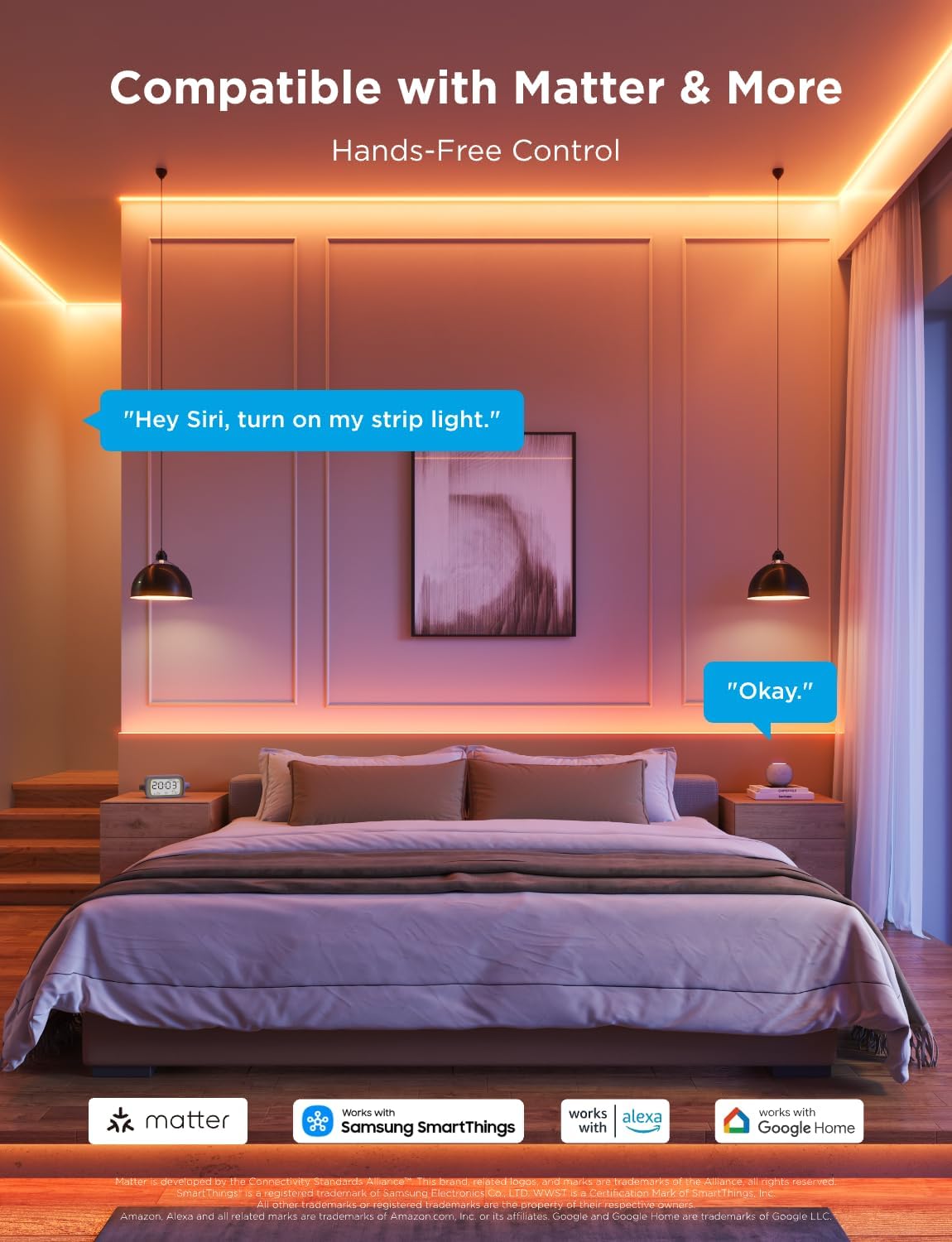 Govee COB - Tira de luz LED Pro, luces LED para dormitorio, compati...