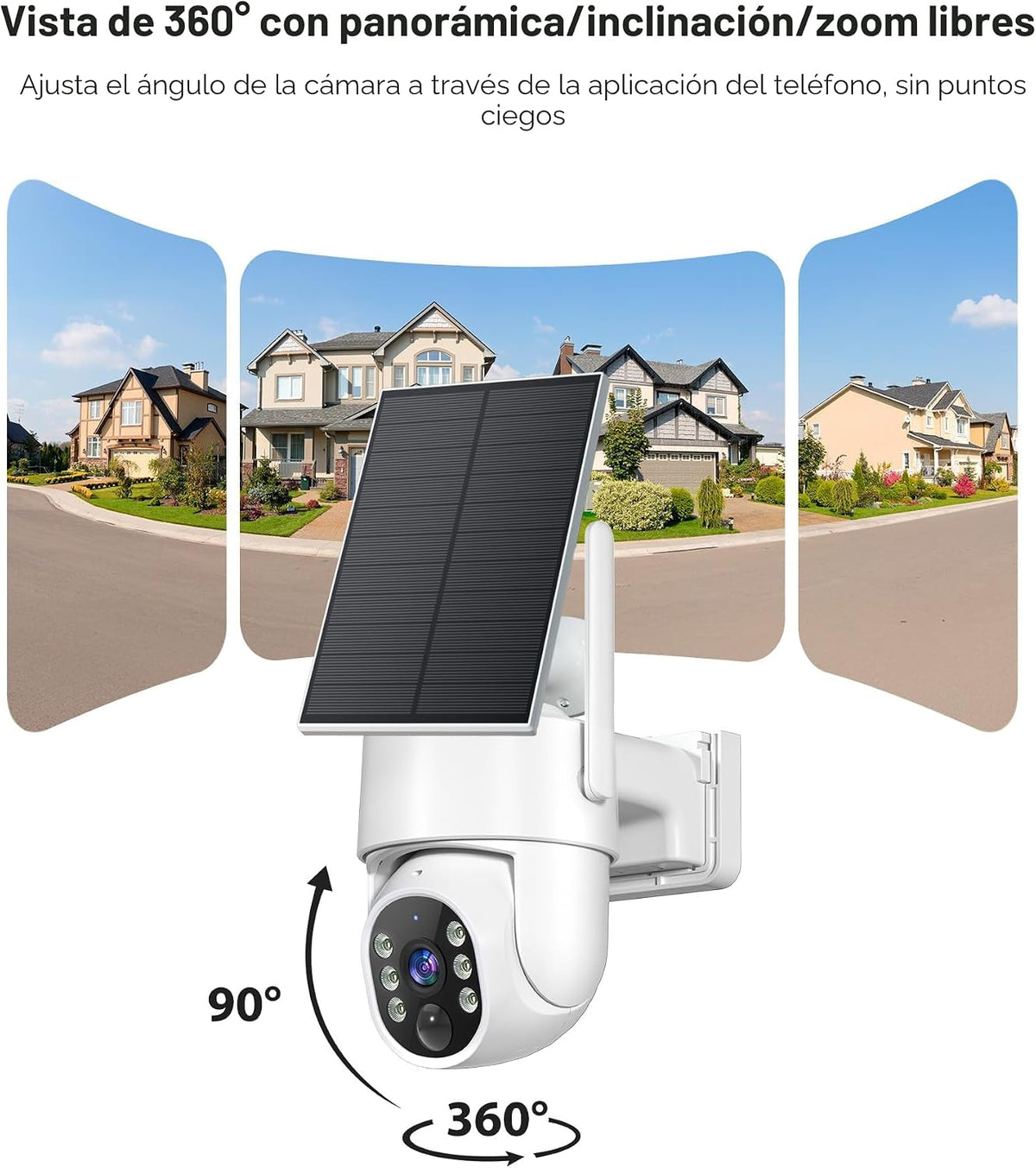 Gianteye Cámaras de seguridad 2K inalámbricas para exteriores, cáma...