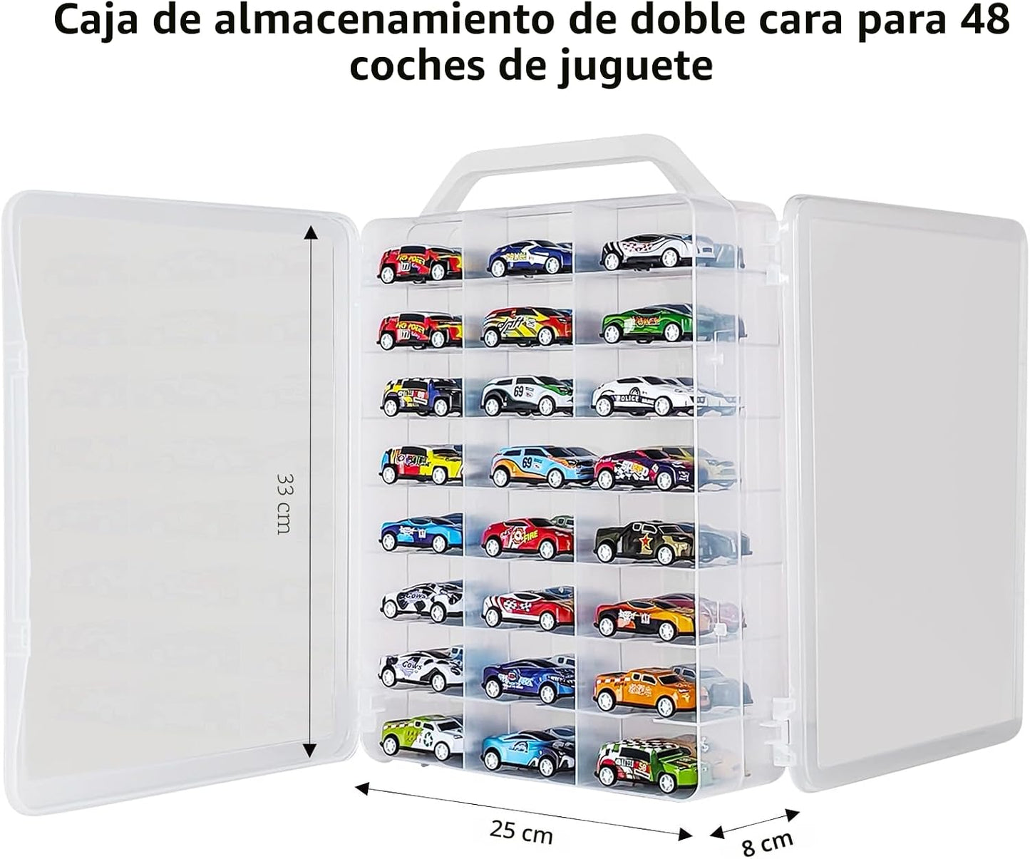 ZZFENGKR Estuche de almacenamiento portátil transparente de doble c...