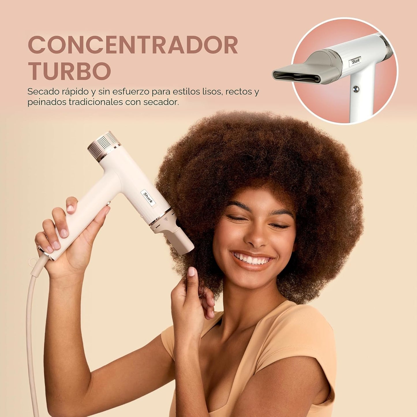 SHARK SpeedStyle Essential - Secadora de alta velocidad con concent...