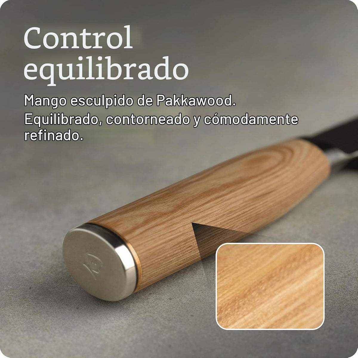 Shun Premier Blonde - Cuchillo de chef de 8 pulgadas, cuchillo de c...
