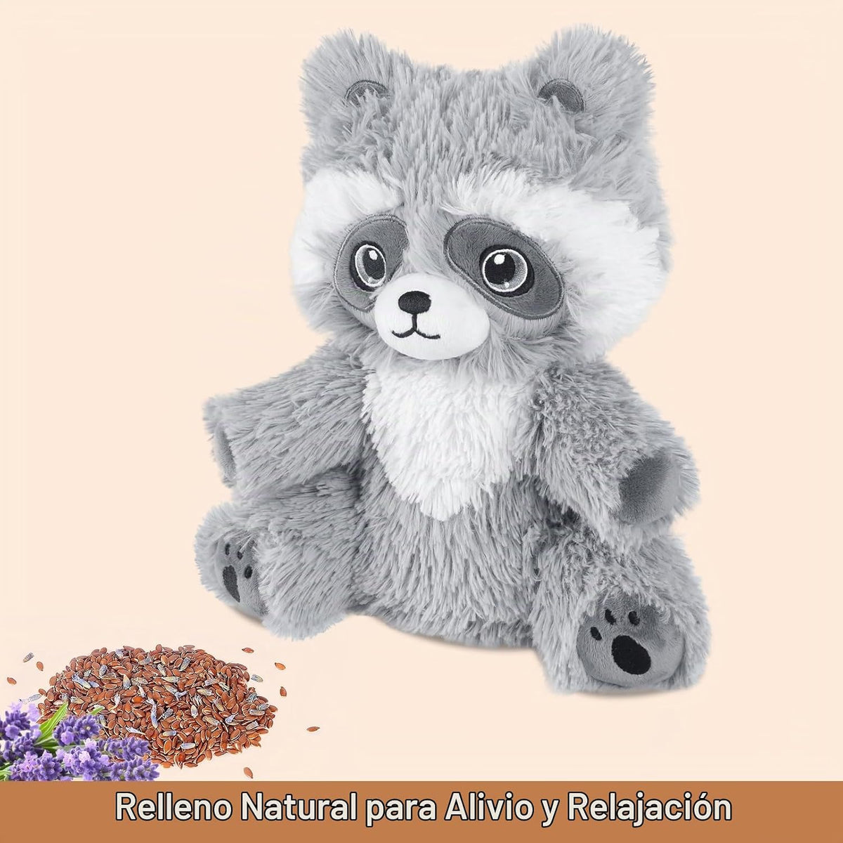 SuzziPals - Peluche de mapache calentable y enfriable, almohadilla...