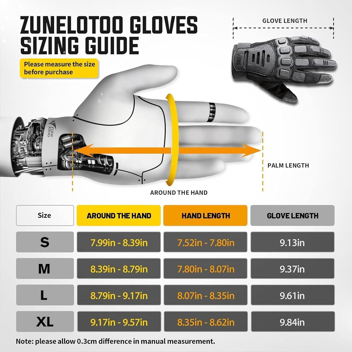 ZUNE LOTOO Guantes tácticos para pantalla táctil con protección con...