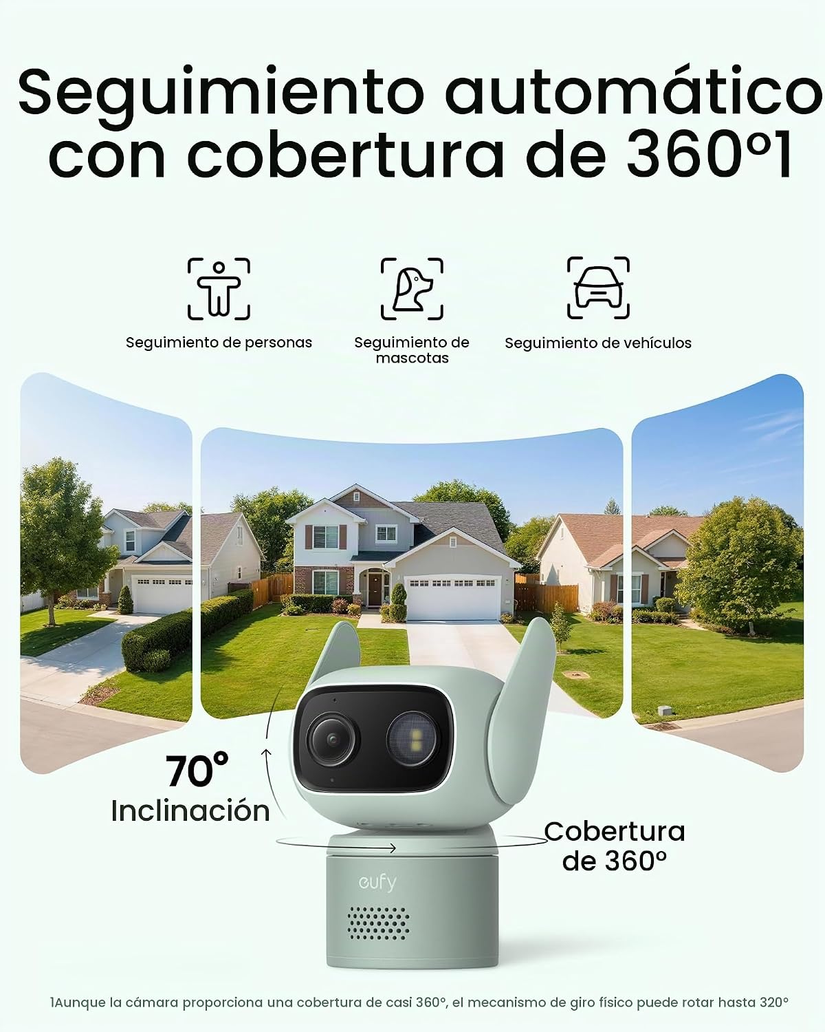 eufy Security Cámara para interiores y exteriores C31, IP66, visión...
