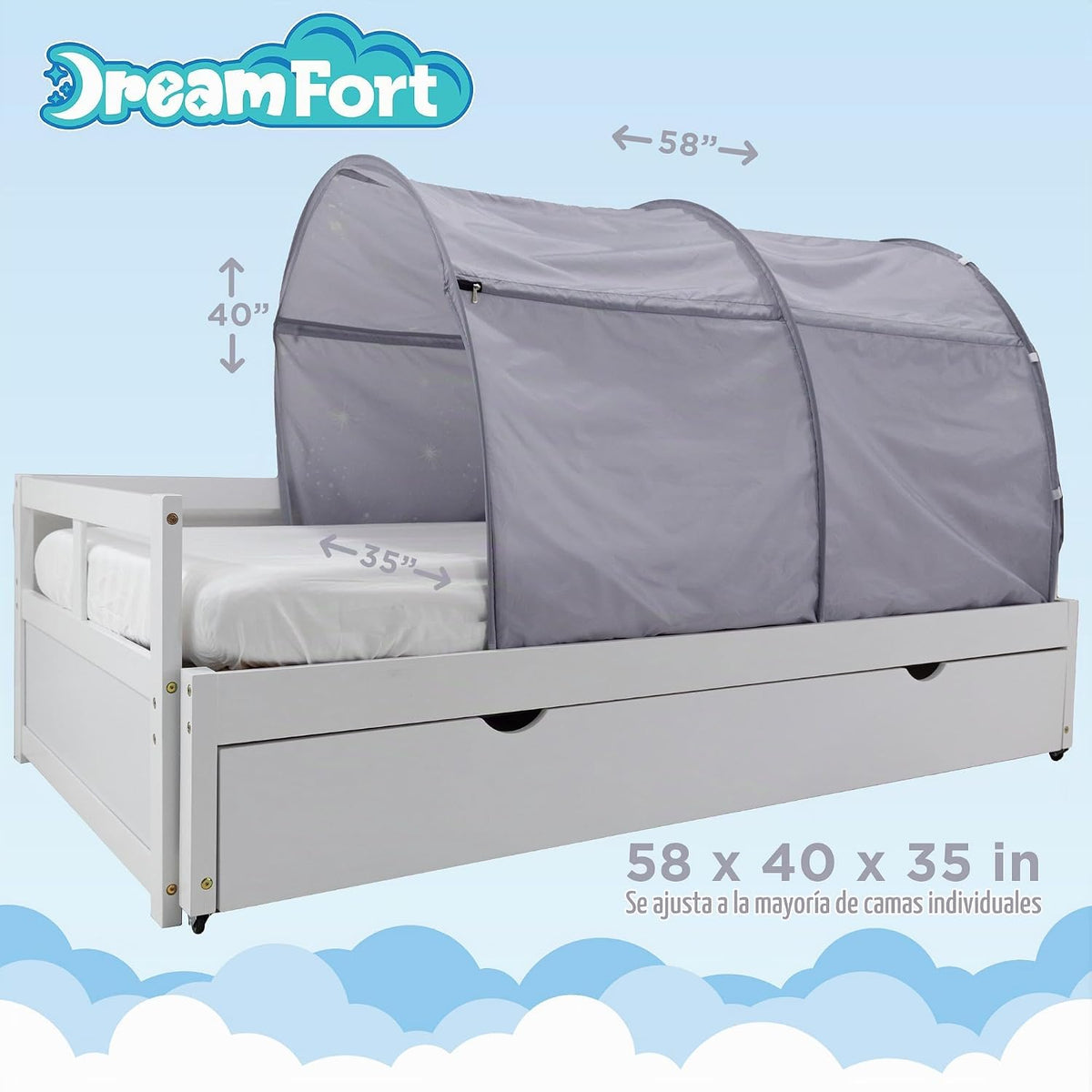 AIR FORT Original DreamFort - Toldo portátil desplegable para cama...