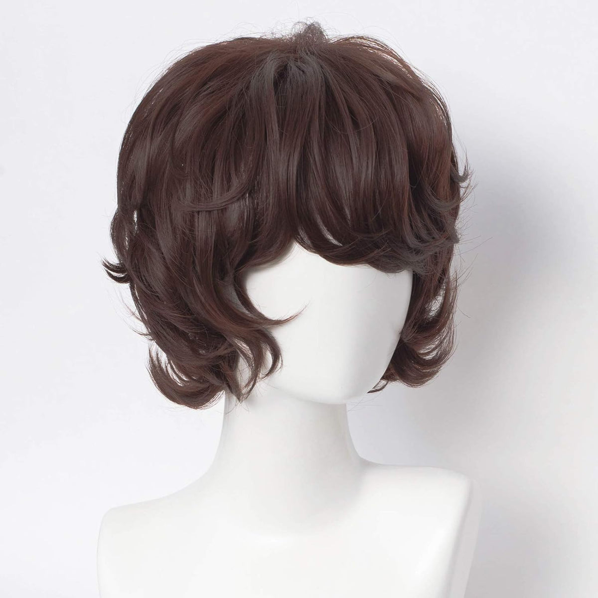 Alacos Tubbo Style Short Brown Curly Cosplay Peluca para Hombres |...