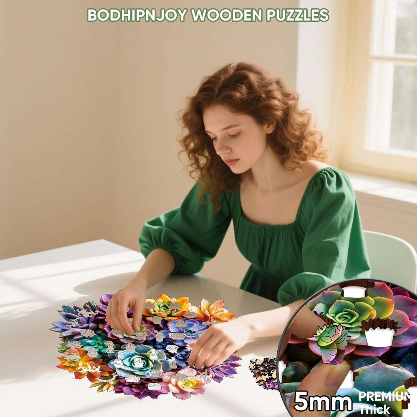 Rompecabezas de madera Bodhipnjoy para adultos, rompecabezas de flo...