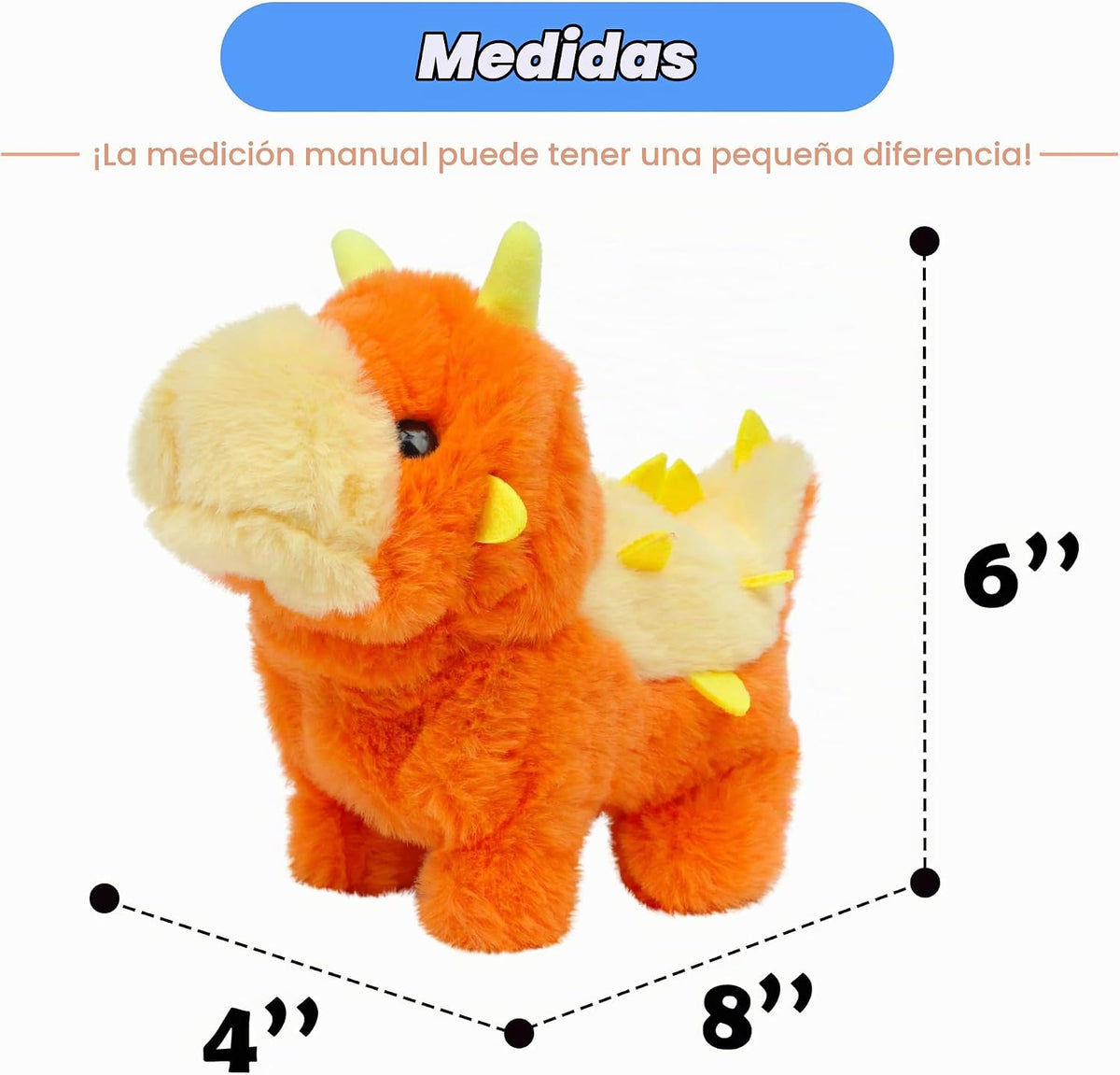 Hopearl Dinosaurio Caminante Juguete de Peluche Electrónico Interac...
