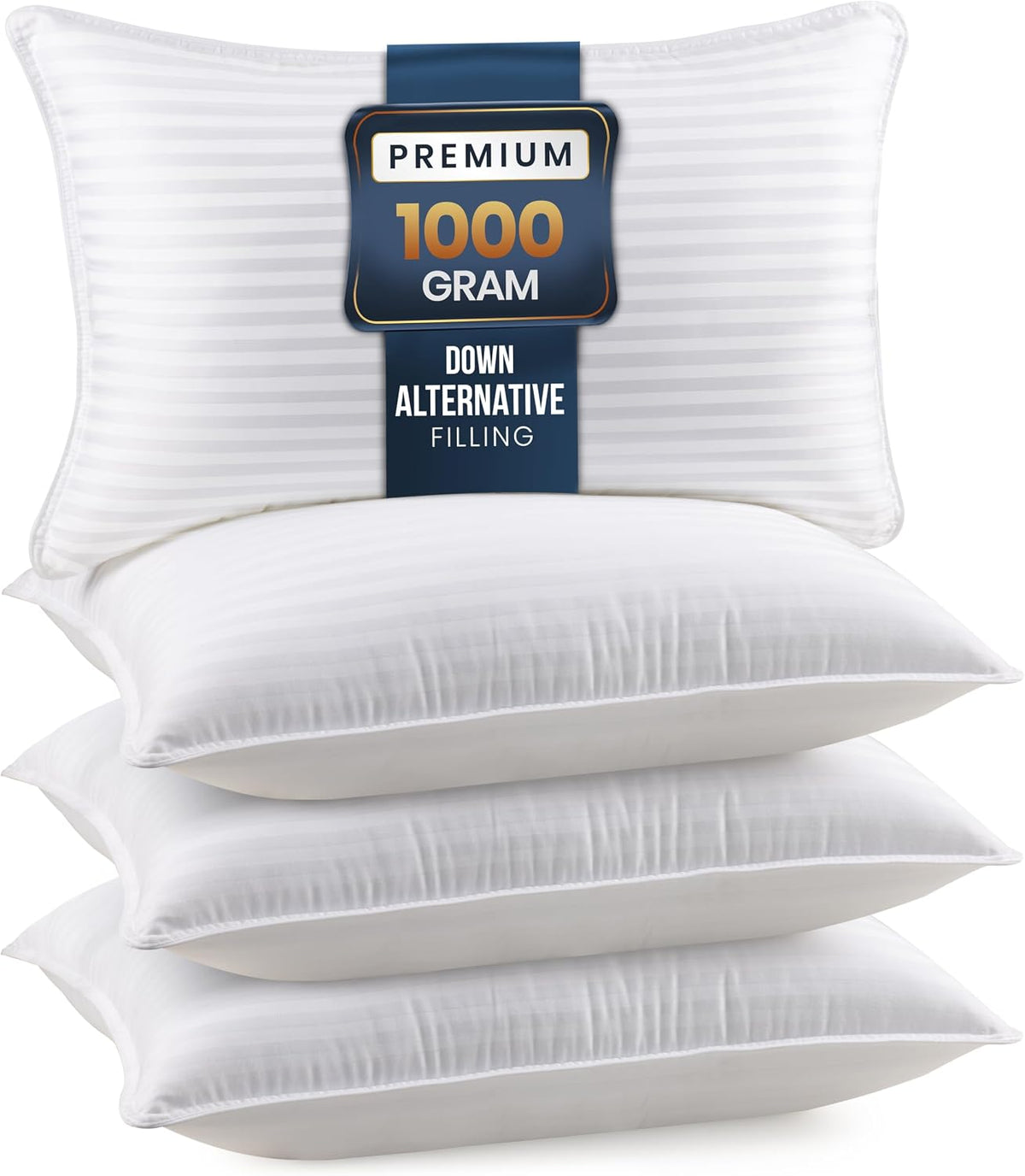 Utopia Bedding Juego de 4 almohadas de cama de hotel para dormir, a...