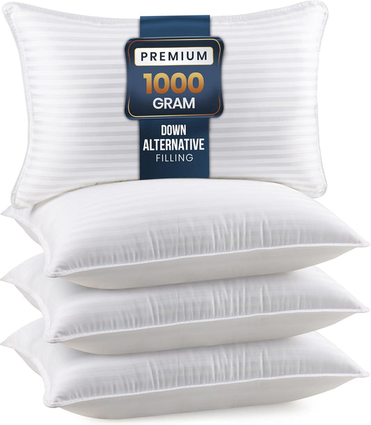 Utopia Bedding Juego de 4 almohadas de cama de hotel para dormir, a...