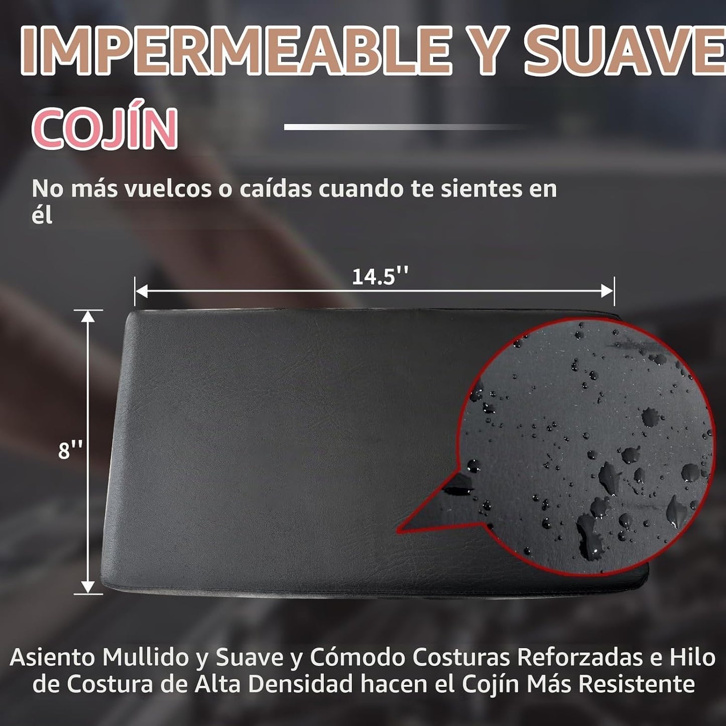 S.Walt Taburete mecánico rodante con ruedas, asiento deslizante con...