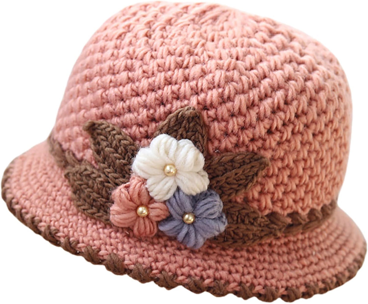 kilsel Sombrero de flores de mujer engrosado con diseño de crochet...