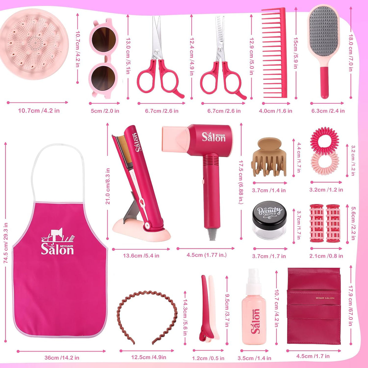 GAGAKU Juguetes de Peluquería de Juguete para Niñas, Maquillaje de...