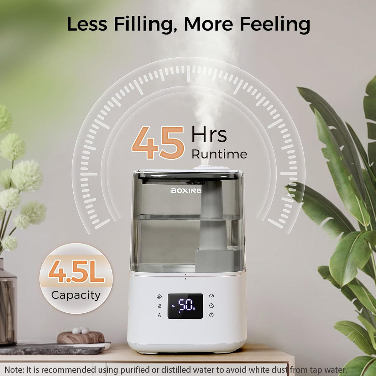 BOXING Humidificadores de niebla cálida y fría para dormitorio, hab...